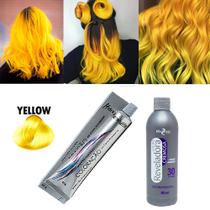 Kit 01 Tinta Yellow Amarelo e 01 OX 30Vol. Mairibel/Hidraty