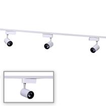 Kit 01 Trilho Eletrificado 1m + 3 Spots Branco 7W Branco Quente Kit 01 Trilho Eletrificado 1m + 3 Spots Branco 7W Branco Quente