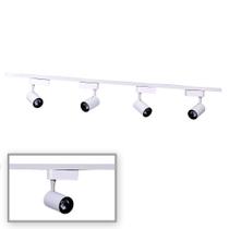 Kit 01 Trilho Eletrificado 1m + 4 Spots Branco 7W Branco Quente Kit 01 Trilho Eletrificado 1m + 4 Spots Branco 7W Branco Quente