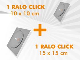 Kit 01 un ralo click quadrado 10x10 + 01 ralo 15x15
