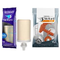 Kit 01 un Vela Stéfani Declorante Dupla Ação Carvão Ativado + 01 un Torneira Original Stéfani Clic