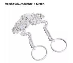 Kit 01x corrente 1m c/ 2x argolas - 01 unid Kit 01x corrente 1m c/ 2x argolas - 01 unid