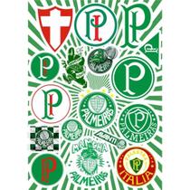 KIT 02 - (02) - 02 Cartela De Adesivos Personalizados Time Mancha Verde Futebol Bike Caminhão Super