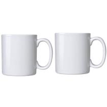 Kit 02 aaa canecas para sublimação ceramica branca 325 ml com caixa unitária Kit 02 aaa canecas para sublimação ceramica branca 325 ml com caixa unitária