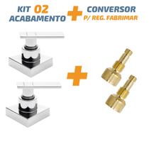 Kit 02 Acabamento C73 Cromado Registro Pressão Fabrimar