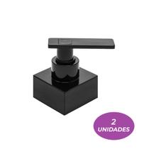 Kit 02 Acabamento C73 Preto Registro Gaveta Deca