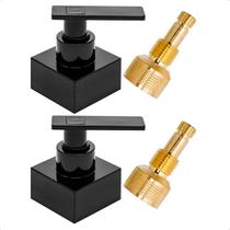 Kit 02 Acabamento C73 Preto Registro Gaveta Fabrimar