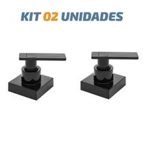 Kit 02 Acabamento C73 Preto Registro Pressão Deca - Tik De Casa