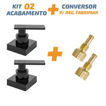 Kit 02 Acabamento C73 Preto Registro Pressão Fabrimar - Dazie Metais