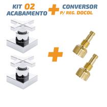 Kit 02 Acabamento Cruzeta Cromado 1/2' Ou 3/4 P/ Reg Docol Kit 02 Acabamento Cruzeta Cromado 1/2' Ou 3/4 P/ Reg Docol