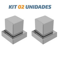 Kit 02 Acabamento De Registro Quadrado Abs 1/2 Ou 3/4 - Dazie Metais