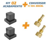 Kit 02 Acabamento Preto Quadrado Registro Pressão - Docol - Dazie Metais