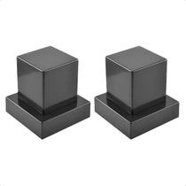 Kit 02 Acabamento Quadrado Preto Registro Pressão Padrão Deca 1/2 3/4 e 1