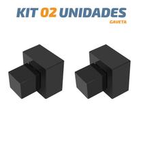 Kit 02 Acabamento Reg 50 Gaveta Quadrado Black Abs Deca - Dazie Metais