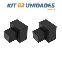 Kit 02 Acabamento Reg 50 Gaveta Quadrado Black Abs Deca Kit 02 Acabamento Reg 50 Gaveta Quadrado Black Abs Deca