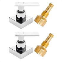 Kit 02 Acabamento Registro C73 Abs 1/2' Ou 3/4" P/ Reg Docol