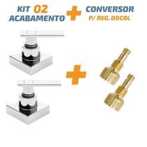 Kit 02 Acabamento Registro C73 Abs 1/2' Ou 3/4 P/ Reg Docol Kit 02 Acabamento Registro C73 Abs 1/2' Ou 3/4 P/ Reg Docol