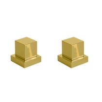 Kit 02 Acabamentos Registro Volante Quadrado Metal Dourado Kit 02 Acabamentos Registro Volante Quadrado Metal Dourado