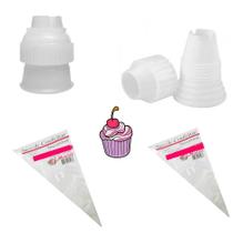 Kit 02 Adaptadores Bicos Pequeno E Grande Wilton + 02 Sacos de Confeitar Kit 02 Adaptadores Bicos Pequeno E Grande Wilton + 02 Sacos de Confeitar