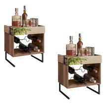 Kit 02 Adega Industrial Aurora com Espelho Porta Garrafas Kit 02 Adega Industrial Aurora com Espelho Porta Garrafas