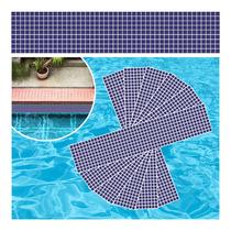 Kit 02 Adesivos Piscina Vinílico Pastillha Azul quadradinho 2x2 100x20cm