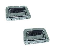 Kit 02 Alça Embutida Retratil Para Case Com Bandeja Cromada