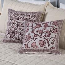 Kit 02 Almofada Cheia Decorativa Sofa Sala Quarto Grécia Jacquard Dupla Face 45x45 Peças Com Refil Kit 02 Almofada Cheia Decorativa Sofa Sala Quarto Grécia Jacquard Dupla Face 45x45 Peças Com Refil