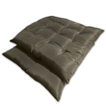 Kit 02 Almofadas Assento Futon Flat para cadeira 40x40 Marrom Escuro Cód. 2476 Kit 02 Almofadas Assento Futon Flat para cadeira 40x40 Marrom Escuro Cód. 2476