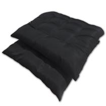 Kit 02 Almofadas Assento Futon Flat para cadeira 40x40 Preto Cód. 2477 Kit 02 Almofadas Assento Futon Flat para cadeira 40x40 Preto Cód. 2477