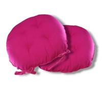 Kit 02 Almofadas Futon Redondo Assento para Cadeira 40x40