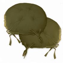 Kit 02 Almofadas Futon Redondo Assento para Cadeira 40x40