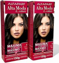 KIT 02 Alta Moda Tinta Cabelos 4.0 Castanho Natural Alfaparf KIT 02 Alta Moda Tinta Cabelos 4.0 Castanho Natural Alfaparf