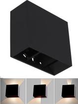 kit 02 Arandela Externa Parede Muro Led 4w 3000k Ajustável