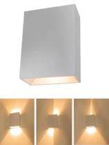 kit 02 Arandela Externa Parede Muro Led 4w 3000k fachos Ajustável