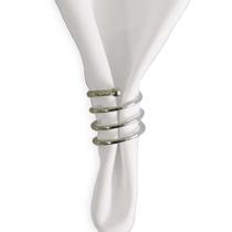 Kit 02 Argolas para Guardanapo Real Prata Jolitex