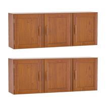 Kit 02 Armários Aéreo Multiuso 120,0 Cm Com 03 Portas Móveis MPO