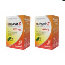 Kit 02 Ascorvit Vitamina C 1000mg + Zinco 60Cps - Maxinutri