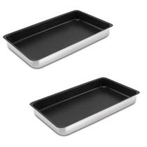 Kit 02 Assadeiras Antiaderente Forno GN 52,5X32,0X6,2 ABC
