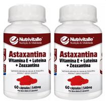 Kit 02 astaxantina + vit. e + luteina + zeaxantina 540mg 60caps nutrivitalle