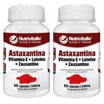 Kit 02 astaxantina + vit. e + luteina + zeaxantina 540mg 60caps nutrivitalle Kit 02 astaxantina + vit. e + luteina + zeaxantina 540mg 60caps nutrivitalle