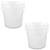 Kit 02 Baldes Plástico 3,6L Atóxico com Tampa Hermética e Alça para Armazenamento Alimentos Bebidas Kit 02 Baldes Plástico 3,6L Atóxico com Tampa Hermética e Alça para Armazenamento Alimentos Bebidas
