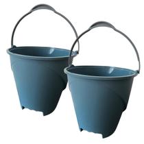Kit 02 Baldes Plásticos Reforçado 8 Litros