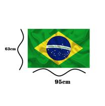 Kit 02 Bandeira Do Brasil Oficial Dupla Face 63 X 95cm Copa