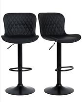 Kit 02 Banqueta Alta Giratória Regulagem de Altura Duoffice Arya DU71