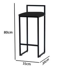 Kit 02 Banqueta Alta Lina Industrial Cozinha Bar Balcão Bistrô Ferro Preto Suede Preto Kit 02 Banqueta Alta Lina Industrial Cozinha Bar Balcão Bistrô Ferro Preto Suede Preto