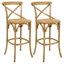 Kit 02 Banquetas Bistrô Gourmet Para Cozinha Blair Fixa Oak G04 - Gran Belo Kit 02 Banquetas Bistrô Gourmet Para Cozinha Blair Fixa Oak G04 - Gran Belo