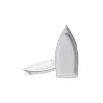 Kit 02 Barca Barco para Açaí Sushi Sashimi Bandeja 22 Branco