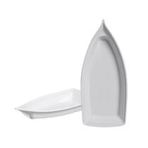 Kit 02 Barca Barco para Açaí Sushi Sashimi Bandeja 32 Branco