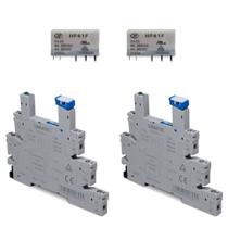 Kit 02 Bases Para Relé 38.51 + 02 Relés Acoplador Fino HF41F 12 / 24Vcc / Vca Sibratec Kit 02 Bases Para Relé 38.51 + 02 Relés Acoplador Fino HF41F 12 / 24Vcc / Vca Sibratec