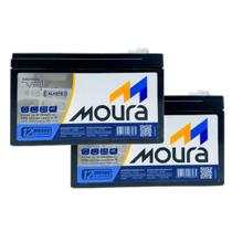 Kit 02 Bateria Moura Selada Vrla 12V 4AH Alarme Estacionaria